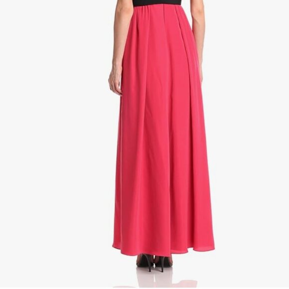 Jill Stuart Dress Maxi Crepe Evening Gown Long Sleeveless Belted Red New 10 - Picture 5 of 11